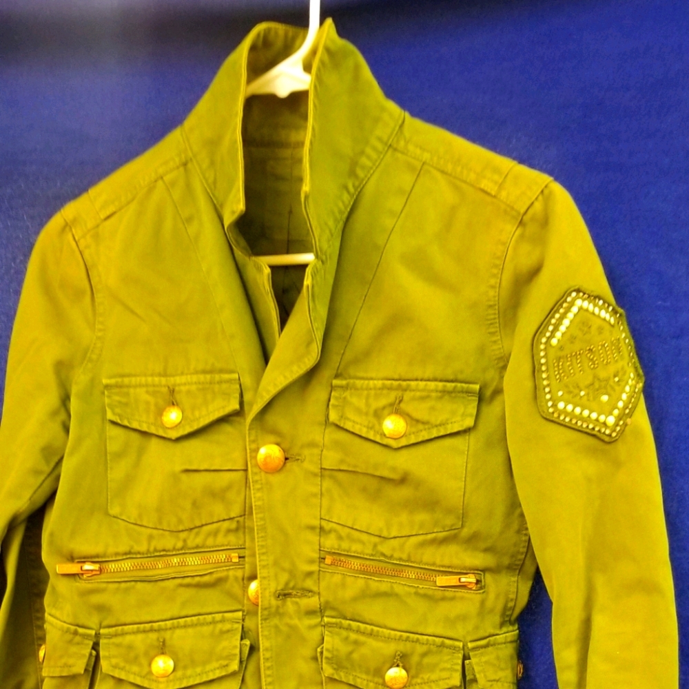Kitson military jacket. Stiff material